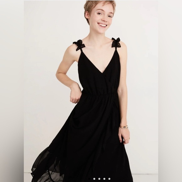 Madewell Ruffle-Strap Wrap Dress - Picture 1 of 5